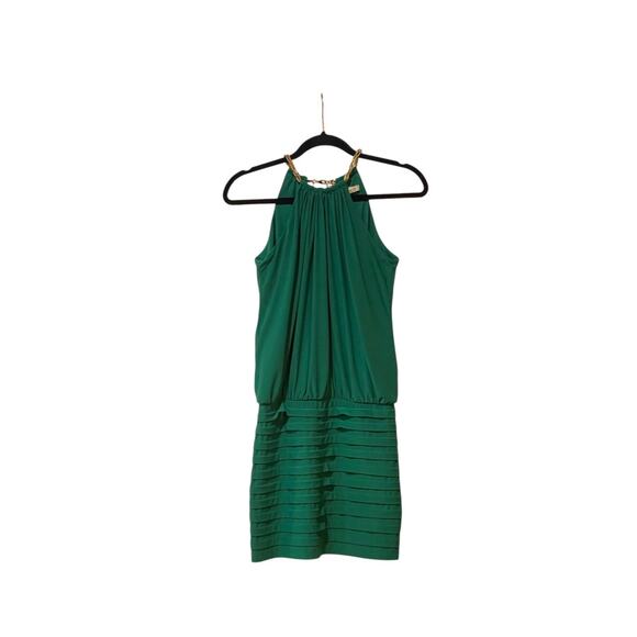 Emerald Green Cache Halter Dress Size 2 - Picture 1 of 9